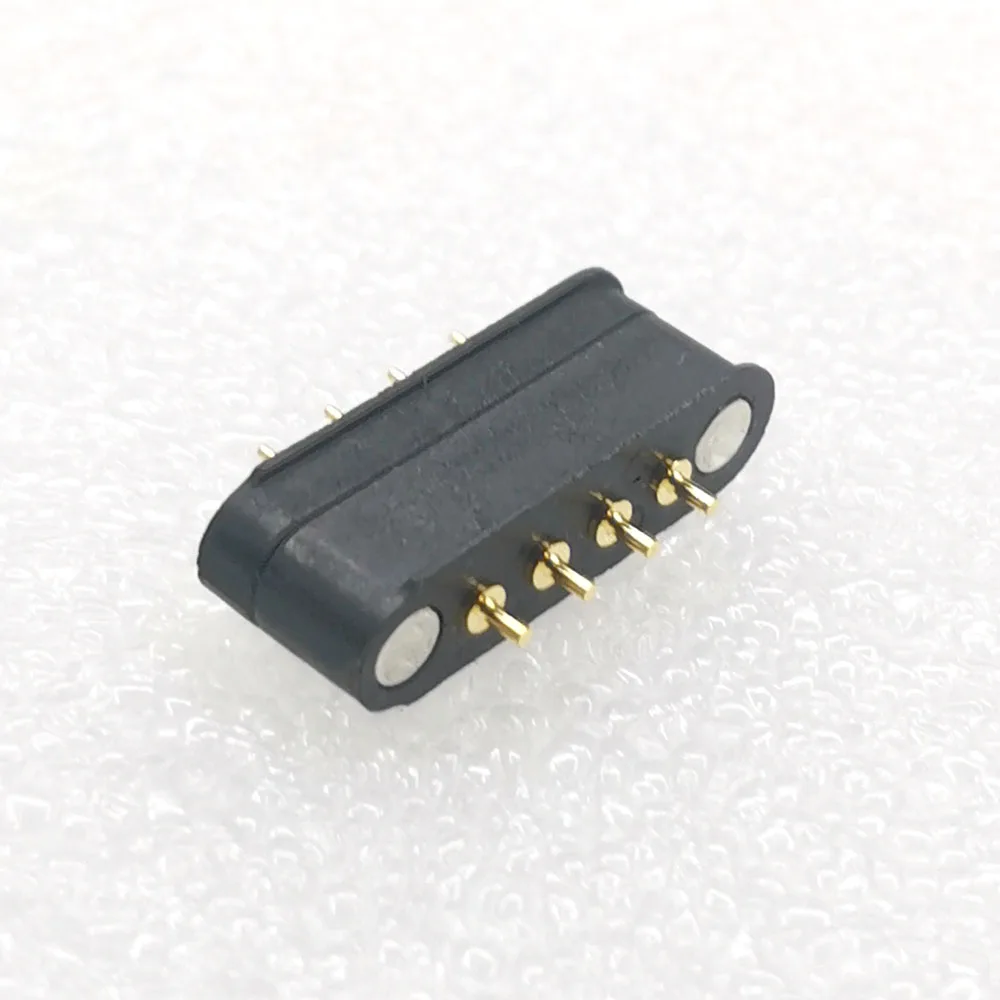 25pcs New Magnetic POGOPIN Spring Thimble Connector 4PIN DC Power Charging Socket Jack 4P Power Connector