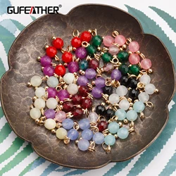 GUFEATHER,50pcs/lot,M899,jewelry accessories,18k gold plated,copper metal,natural stone,hand made,diy earrings,jewelry making