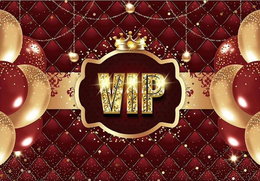 VIP Party Kulissen für Partei Booth Foto-shooting Goldene Ballon Rot Teppich Rot Fotografie Tapete Geburtstag Thema Hintergrund