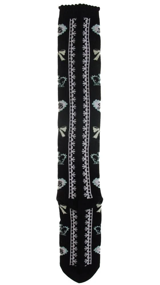 Japanese kawaii girl daily sweet lolita stockings cute printing student gothic lolita knee socks loli cosplay