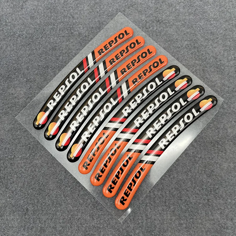 Motorcycle HRC Reflective Rim Stripe Wheel Decals Tape Stickers For Honda CBR REPSOL