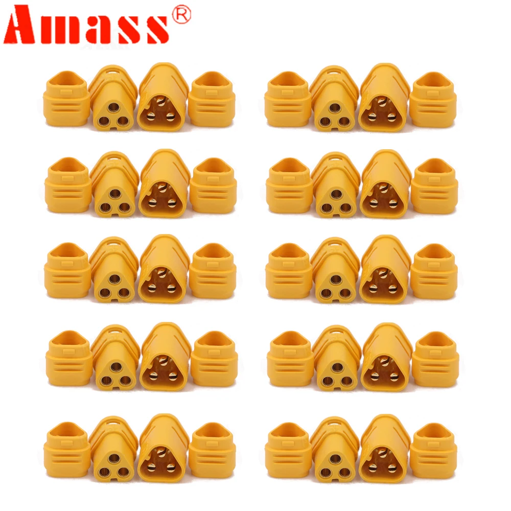 10pair AMASS MT30 2mm 3-pin Connector / Motor connector / Plug Set for  RC Lipo Battery RC Model Quadcopter Multicopter