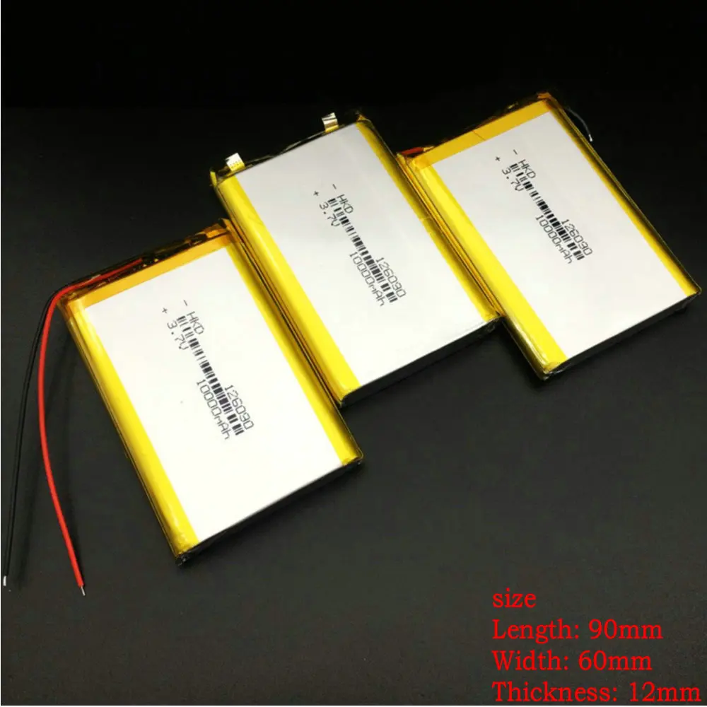 Ansheng 10000mAh 126090 3.7V lithium Polymer Battery DIY Mobile Emergency Power Charging Treasure Battery комплект аккумулятора karcher battery power 18 25 dw eu 18 в 2 5 ач