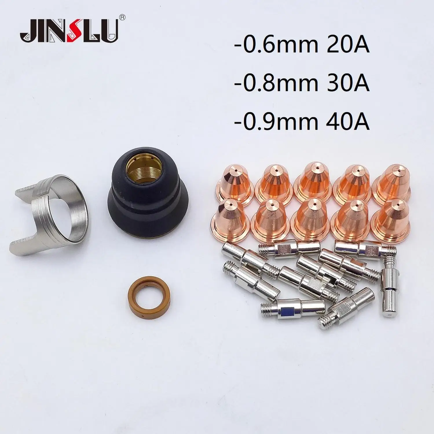 JINSLU-cortador de antorcha de Plasma S45, puntas CUT55 CUT55i, PT-40, PT40, IPT-40, PT60, PT-60, HC4000, compatible con Telwin Plasma 34 41