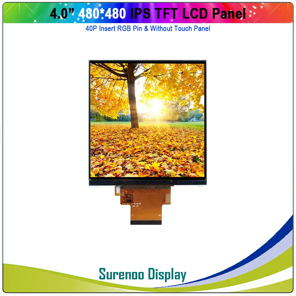 4,0" Zoll 720*720 480*480 RGB IIC SPI IPS TFT LCD Modul Display Panel Bildschirm mit kapazitivem Touch Panel für Smart Home