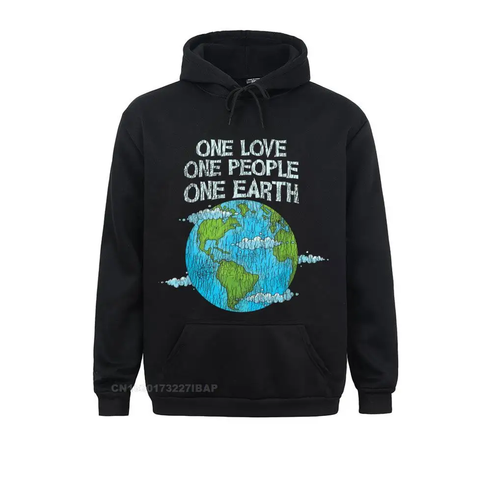 Vintage One Love One People Planet Climate Change Earth Day Hoodie Classic Men Sweatshirts Birthday Hoodies Sportswears