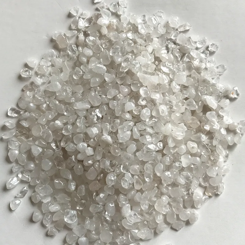 4-6mm 7-9mm Natural White Crystal Gravel Quartz Crystal Rock Chips Natural Quartz Crystal 100g