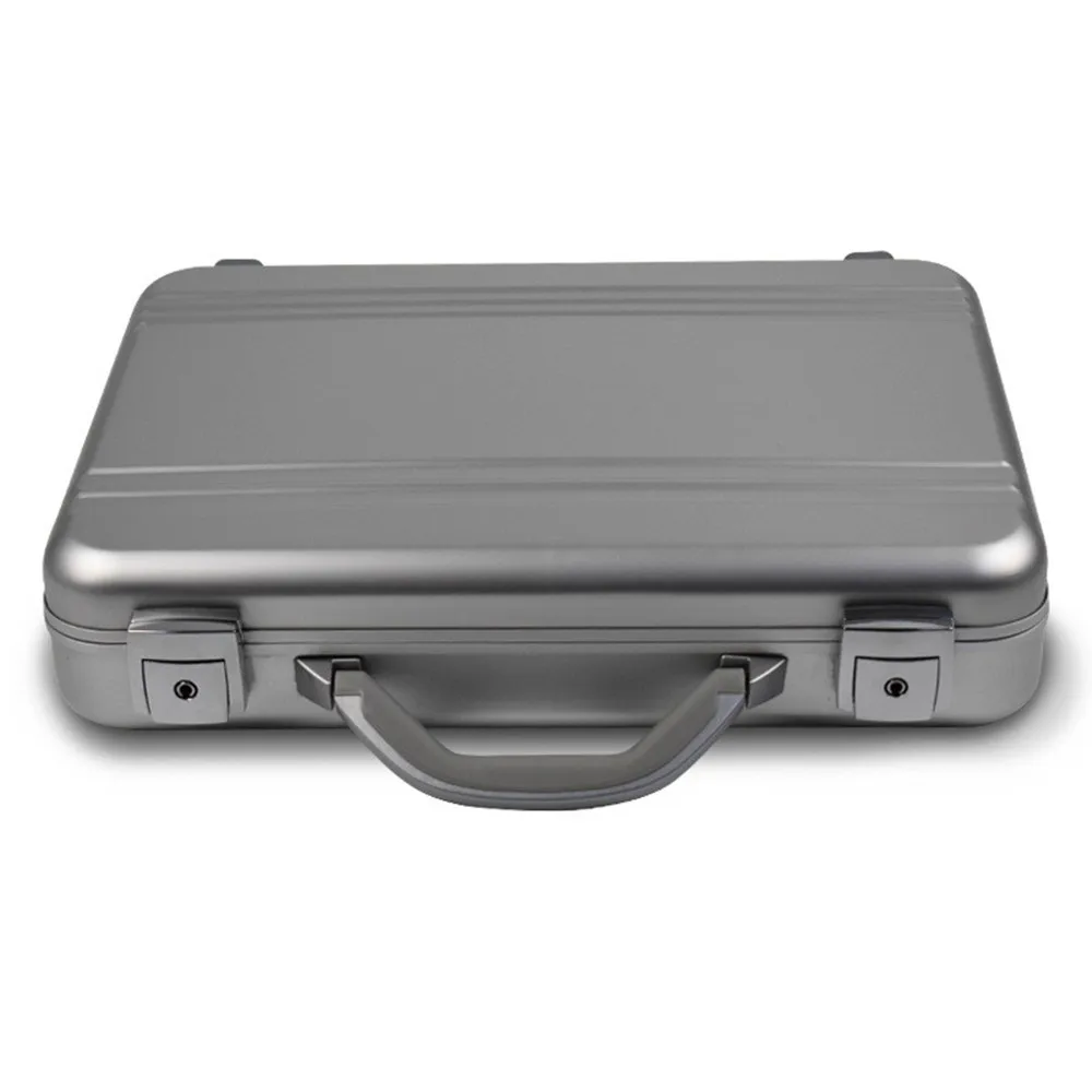 

Portable Aluminum Alloy Suitcase Toolbox Business Waterproof Travel Storage Bag Laptop Tablet PC Case Valuables Safe Deposit Box