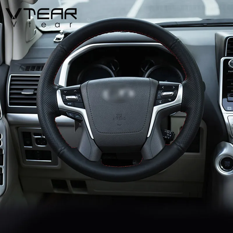 Vtear For Toyota LAND CRUISER Prado 150 interior Frame decoration steering wheel Trim Car styling cover accessories parts 2020