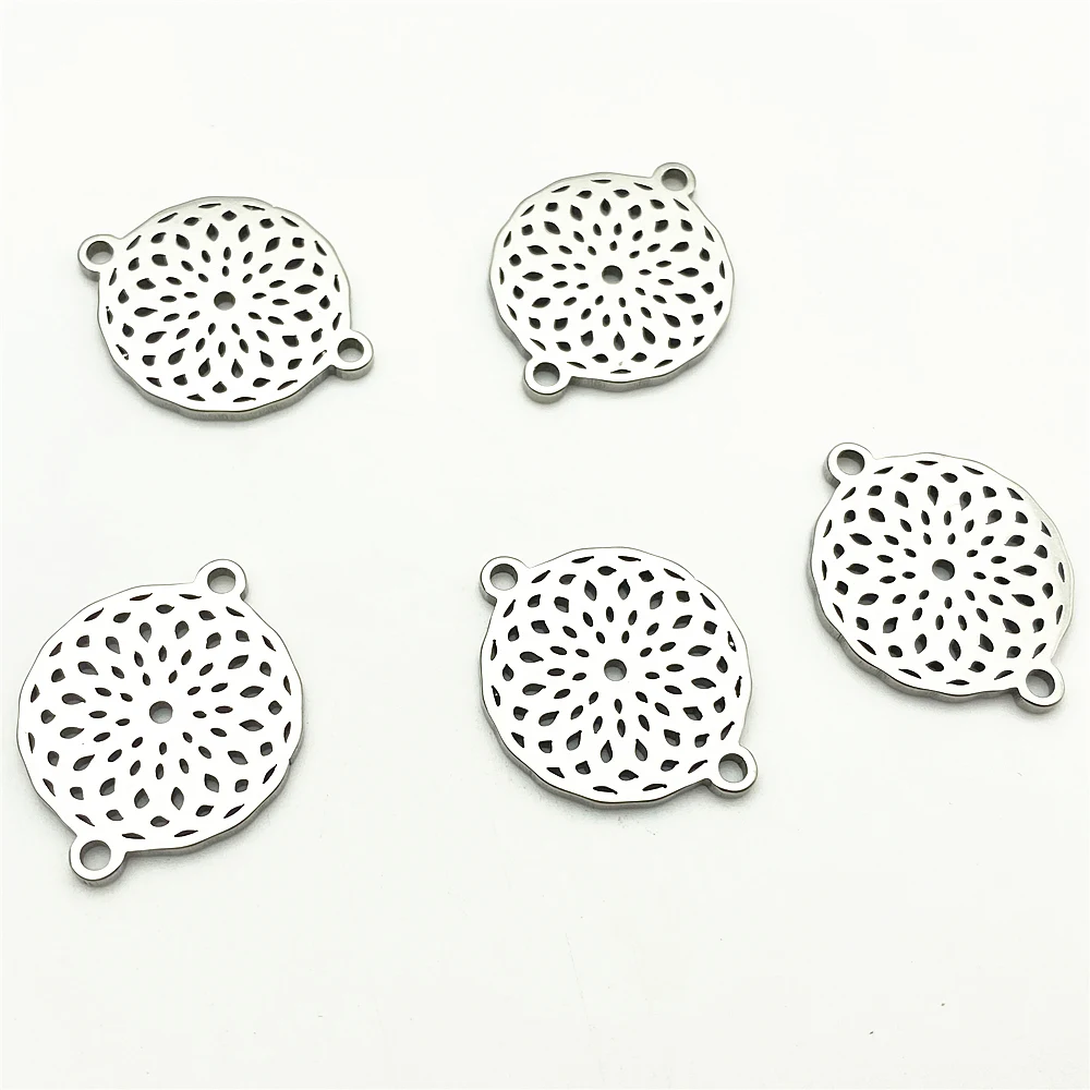 5pcs Filligree Flower Jewelry Finding Components Big Flower Shape Earring Charm