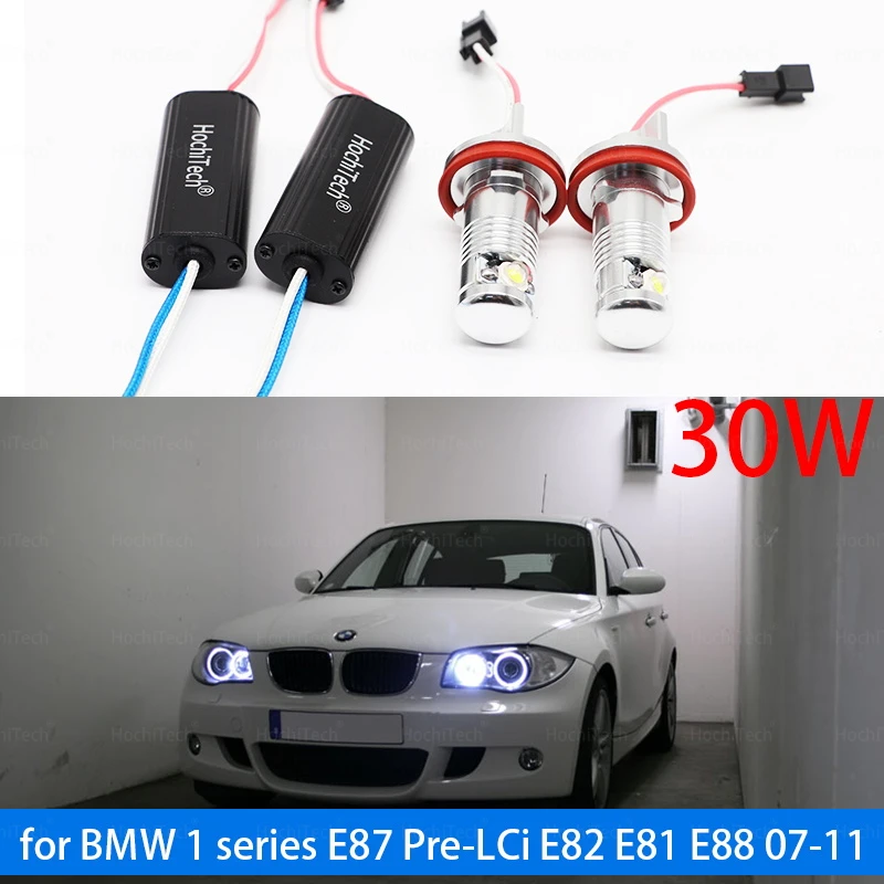 

30W Canbus Super Bright Angel Eyes Marker Lights Bulbs 2 Years Warranty for 1 series E87 Pre-LCi E82 E81 E88 2007-2011