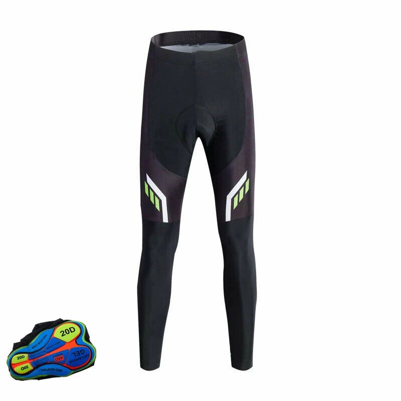 Professionally Triathlon Mountain Bike Breathable Gel Padded Tights Shockproof Bicycle Long Pants Cycling Bibs Trousers