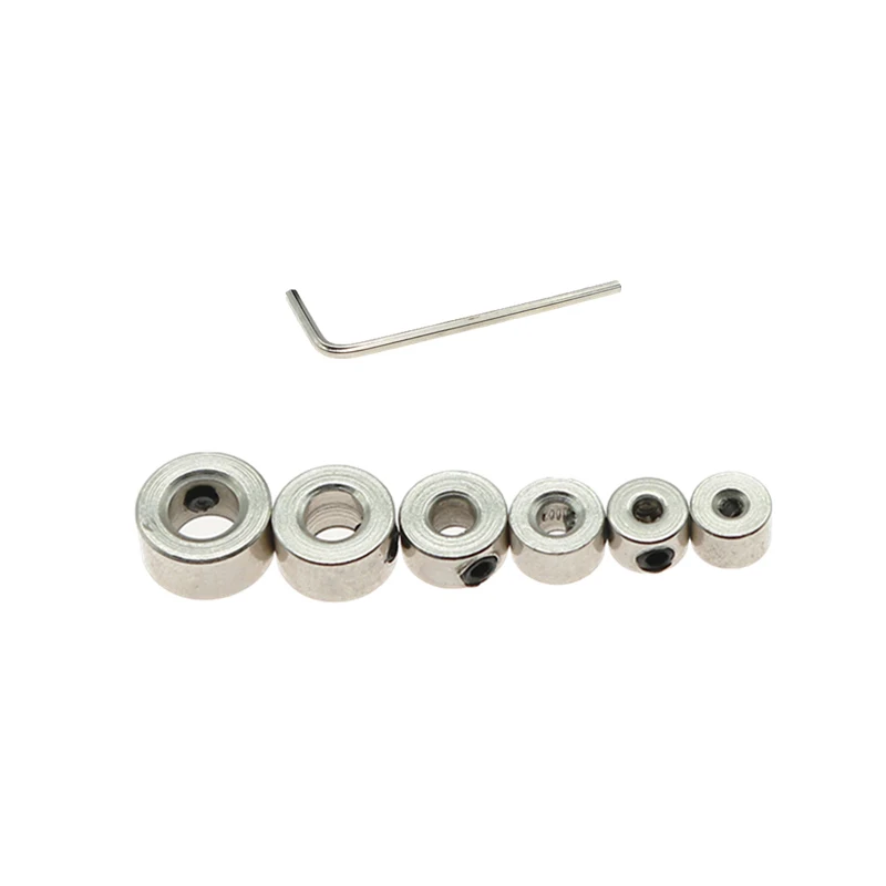 2pcs 1.55mm-8.1mm Drill Bit Clamp Shaft Lock Slot Metal Sleeve Limit Ring Locator for DIY Model