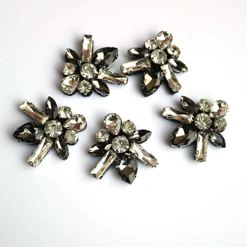 5 sztuk/partia Rhinestone naszywki z koralikami na ubrania DIY przyszyć parch aplikacje haftowana naszywka z aplikacją ropa dodatek odzieżowy