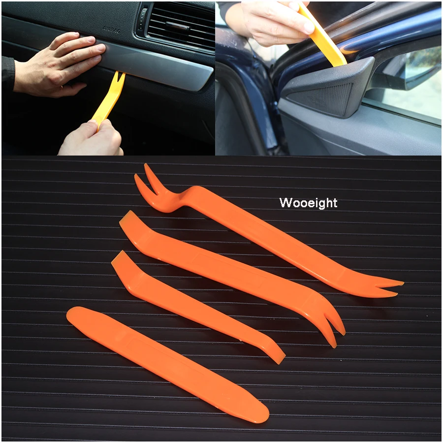 Wooeight Dash Removal Rivet Clips Car Door Panel Installer Audio Removal Kit Repair Hand Cockpit Pry Tool Install Accessories