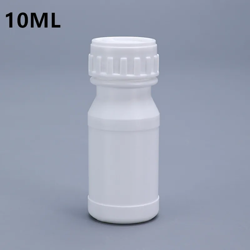 

Empty Round Mini 10ml Pesticide Bottle with Screw Cap Reagent liquid Packaging Container Leakproof Food Grade 100PCS