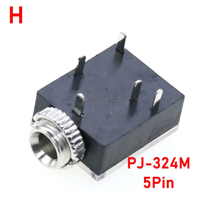 5pcs 3,5mm Stereo pj341 376 301m 325m 3,5 m Buchse mit Schraube Audio-Kopfhörer anschluss PJ-324 zylindrischer Buchse – Detail 9