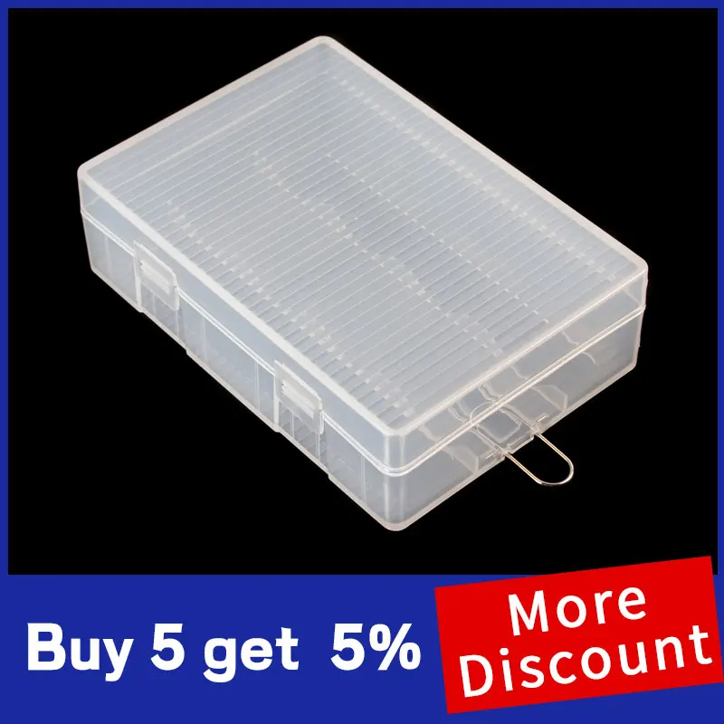 1 шт., портативный жесткий пластиковый контейнер для хранения с крючком, прочный прозрачный контейнер для хранения, подходит для батарей ...