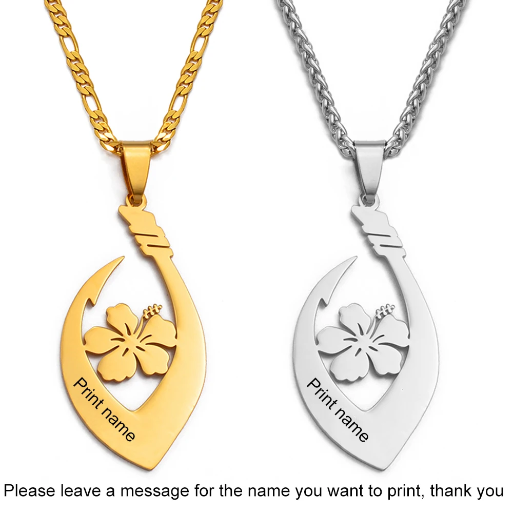 Anniyo Custom Name / Chuuk Flower Necklaces Micronesia Customize Letters Guam Hawaiian Jewellery  #127121