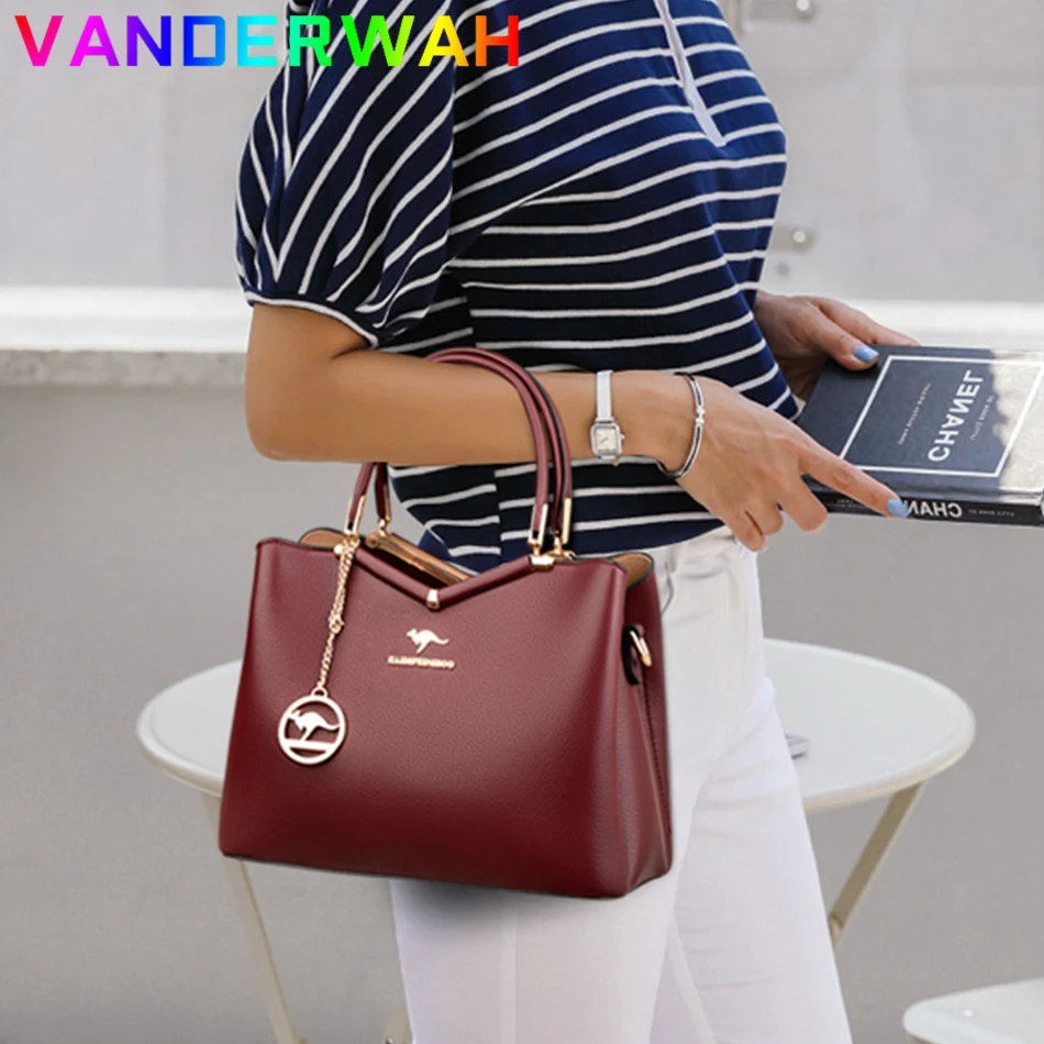 Eleganckie damskie torebki wysokiej jakości skórzane torby na ramię Crossbody dla kobiet duże Capatity Tote Sac damskie uchwyt Bolsa Femme