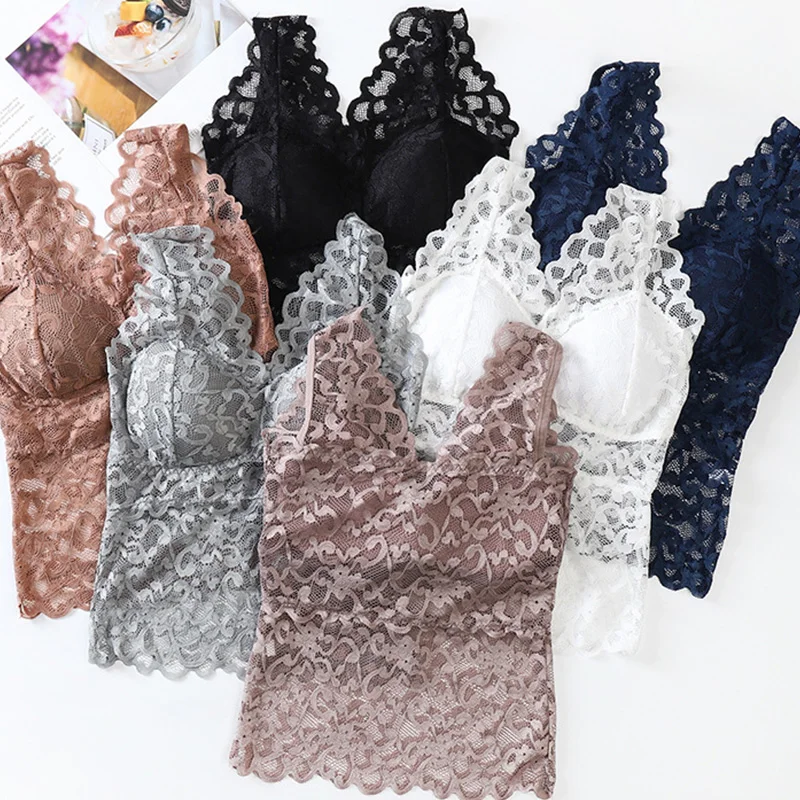 2021 New Arrival Women Plus Size Lace Sexy Bra Strapless Wrap Chest Tube Crop Top Female Bralette Lingerie Underwear