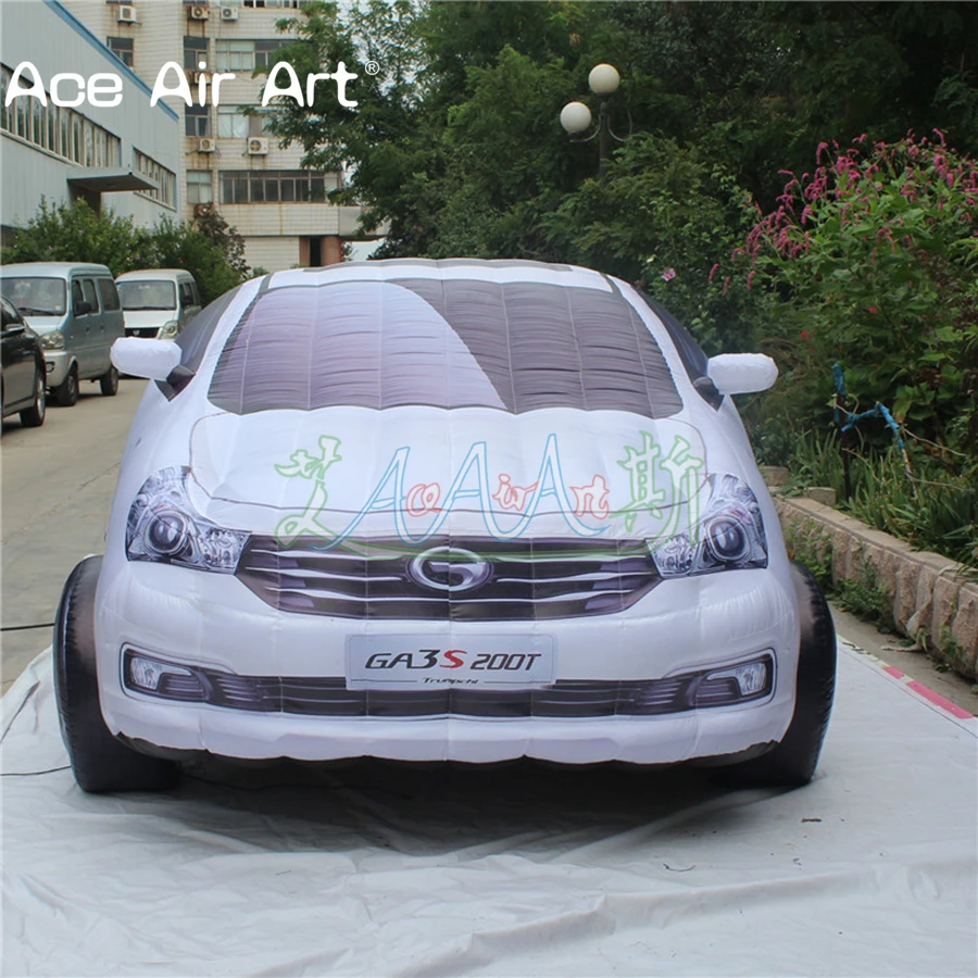 

Free Shipping Inflatable White Car Model With Air Blower For Trade Show/Advertising Made By Ace Air Art