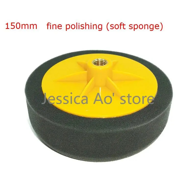 150mm M14 Thread Foam Fine Coarse Automobile Polishing Waxing Scratch Polishing Wheel Sealing Sanding Sponge Disc