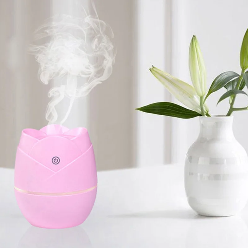 

ultrasonic Humidifier mini usb Air lamp humidifier Diffuser Purifier Aroma Diffuser oil Atomizer Creative Rose Ionizer for car