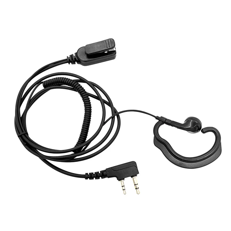 

G Shape Coil Cable Earpiece Headset Mic, for UV 5R, 5RA, 5RA, 5RA, 5RB, 5RC, 5RD, 5RE, 5RE, 666s, 777s, 888S, Two-Way Radio