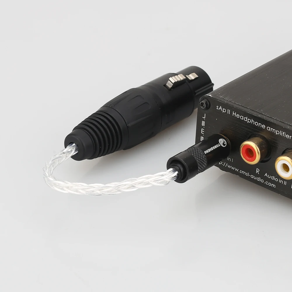 Audiocrast 2.5mm 4.4mm 3.5mm 남성 - 4Pin XLR 여성 밸런스드 7N OCC 실버 도금 어댑터 케이블 3.5 - XLR 오디오 케이블