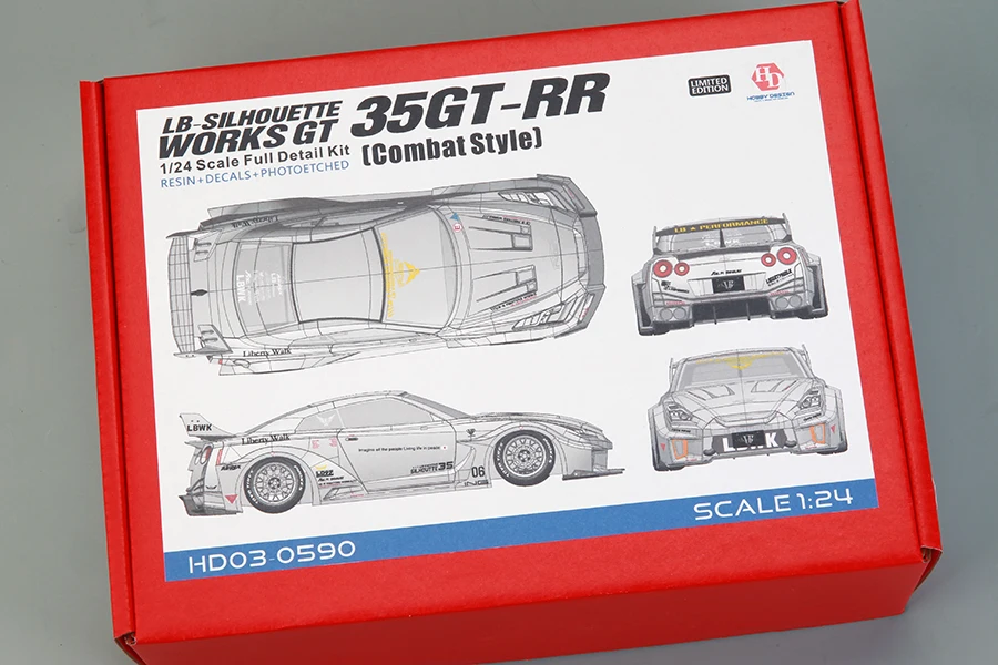 Hobby Design HD03-0590 1/24 LB-Silhouette Works GT 35GT-RR (Combat Style) Trans-Kit Model Car The Vehicle Suite Hand Made Model