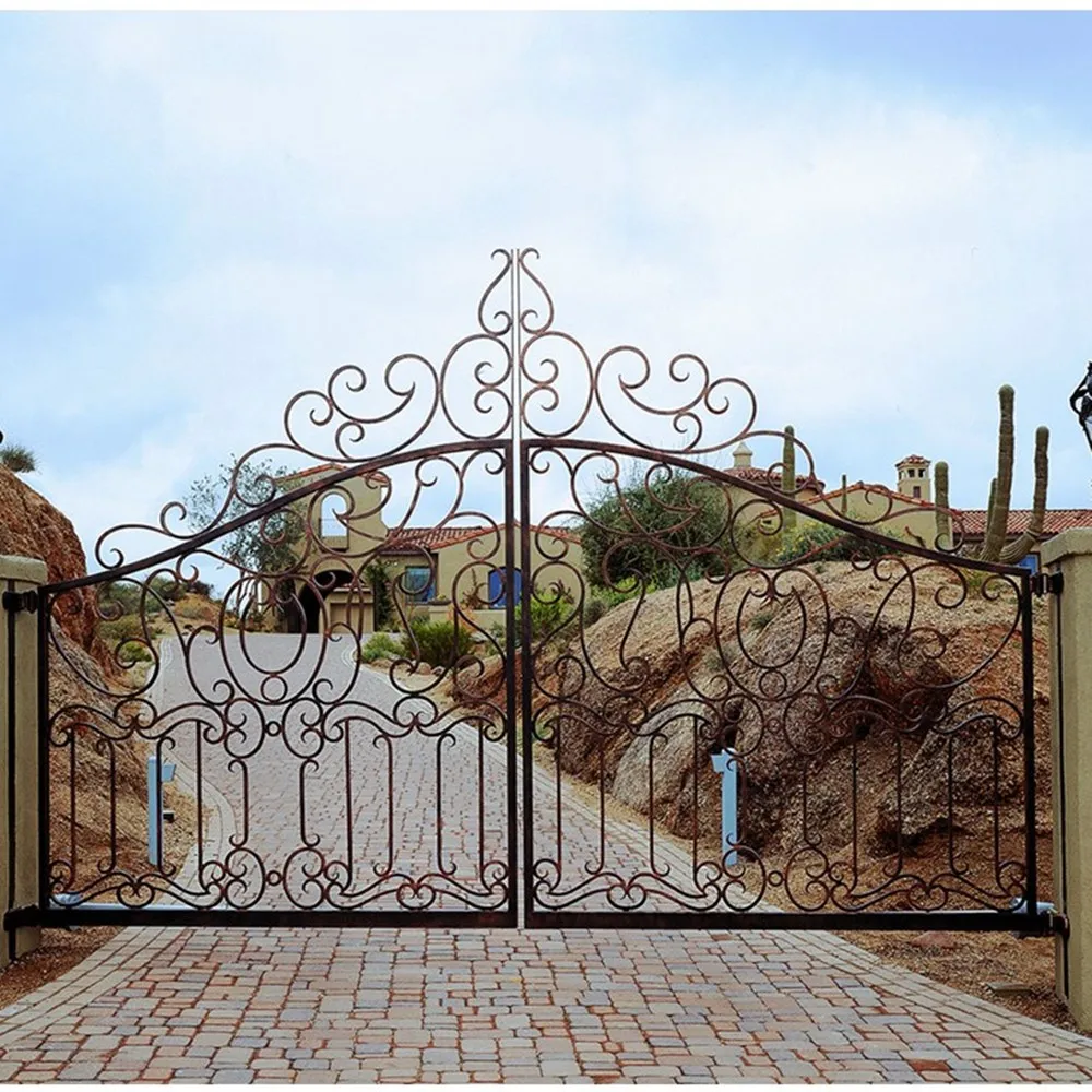 Hotsale Custom Made Sliding Wrought Iron Gates Design Factory