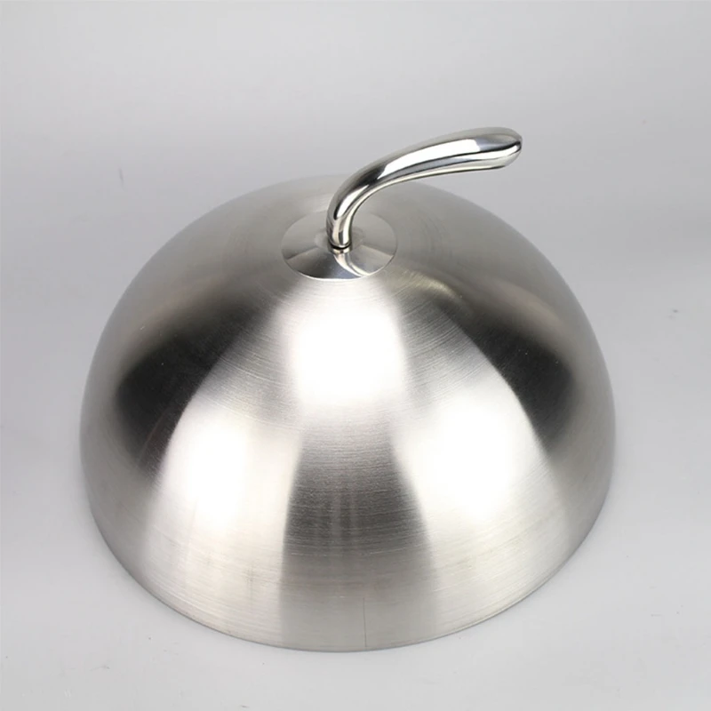 M68E 20/24/26/28cm Stainless Steel Steak Cover Teppanyaki Dome Dish Lid Food Cover