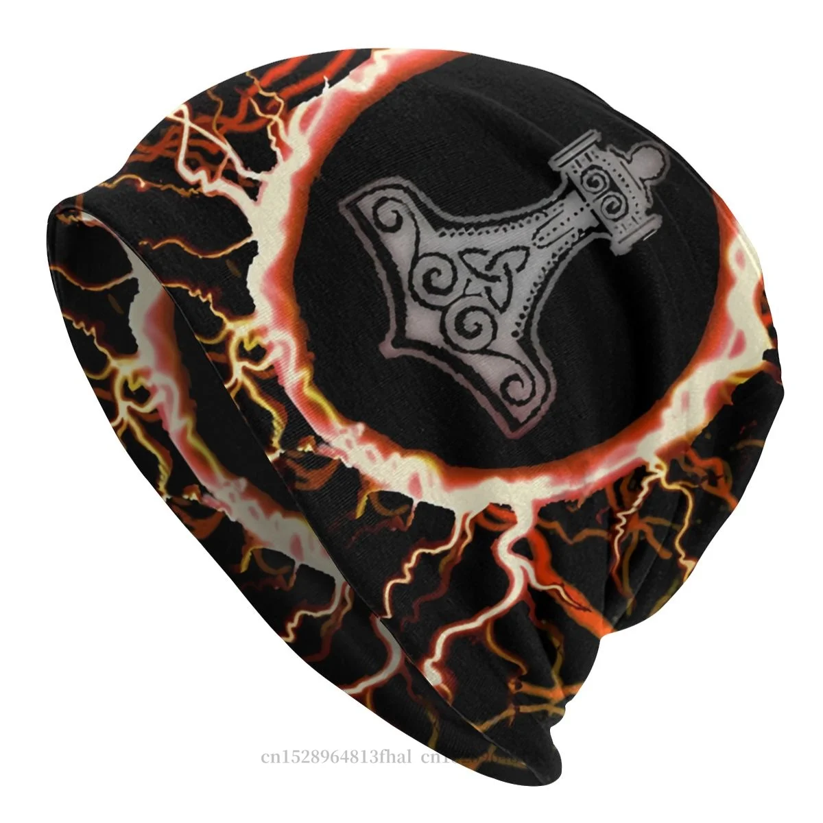 Norse Mythology Vikings Skullies Beanies Caps Thors Hammer Hat Winter Warm Bonnet Hats Men Women's Unisex Ski Cap