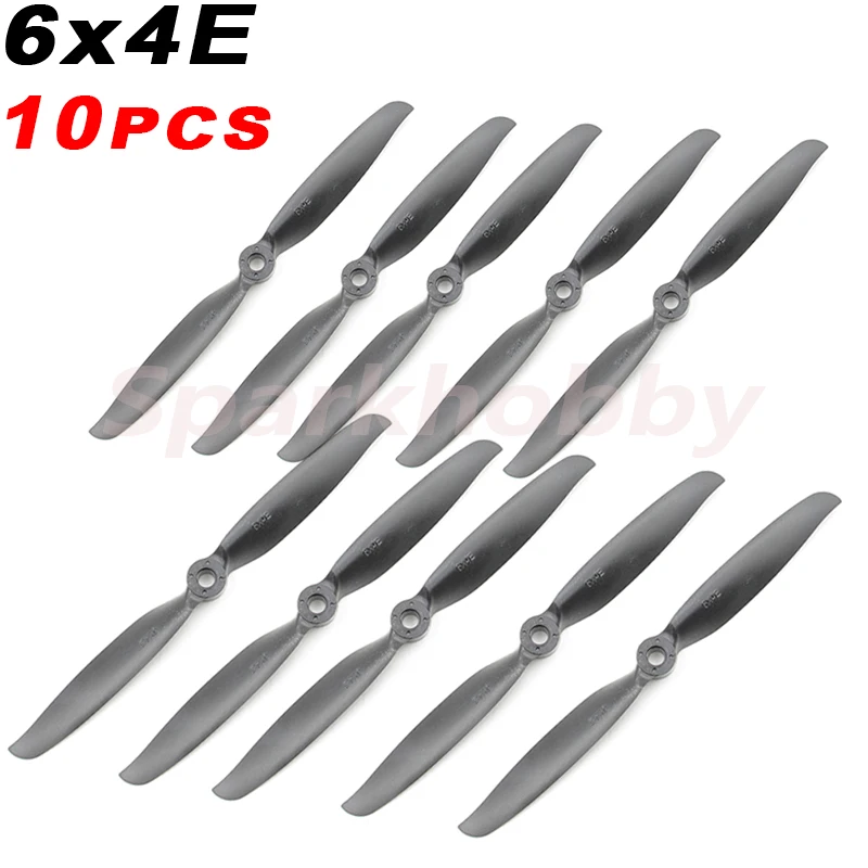 10PCS Sparkhobby  6x4E Black Propeller Accessories High Speed Propeller 6040E Propeller Special for 2450KV Motor Blade Part