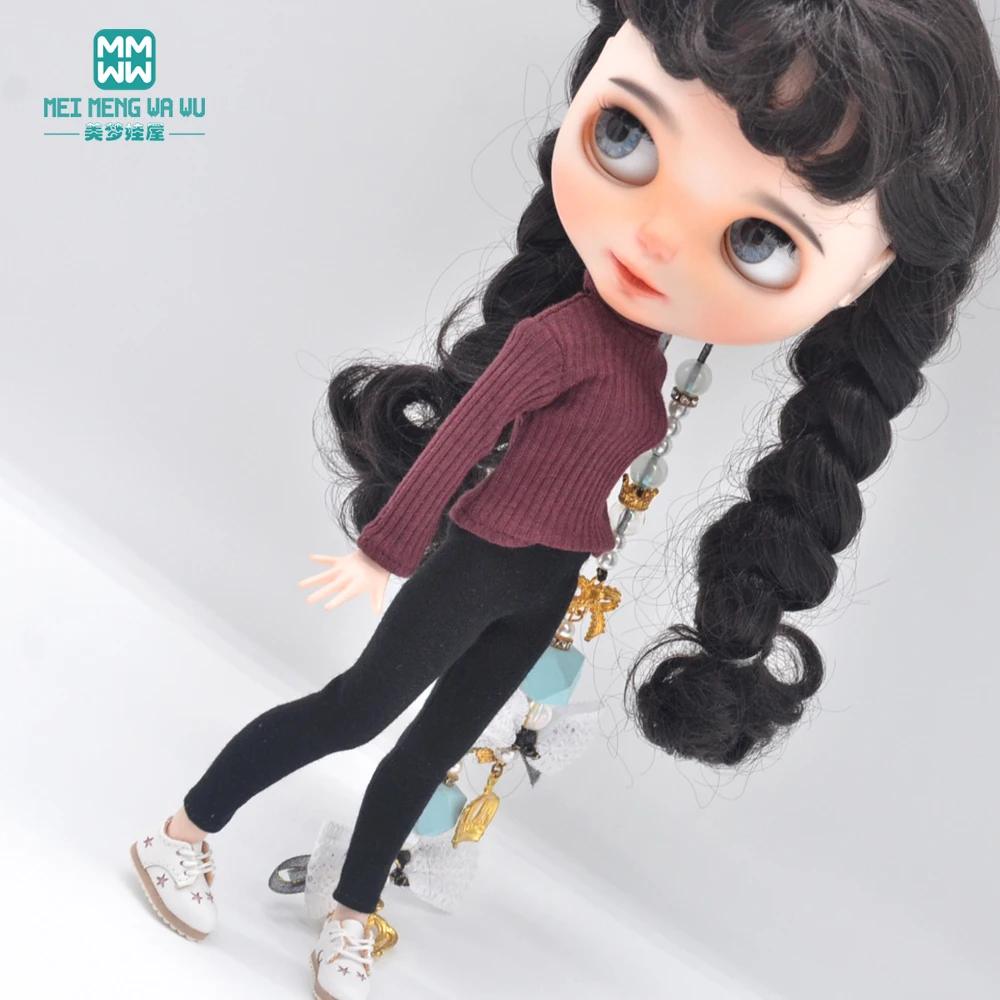 NEU 28-30cm Blyth Kleidung Azone OB22 OB24 Spielzeug Puppenzubehör Rollkragenpullover, Jogginghose, Schuhe – Detail 23