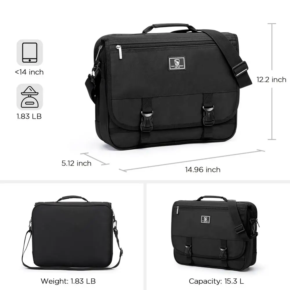 Imagem -02 - Oiwas-bolsa Crossbody Laptop Multifuncional para Homens Bolsas do Mensageiro do Ombro do Sling Bolsa Impermeável do Negócio do Curso de Boa Qualidade