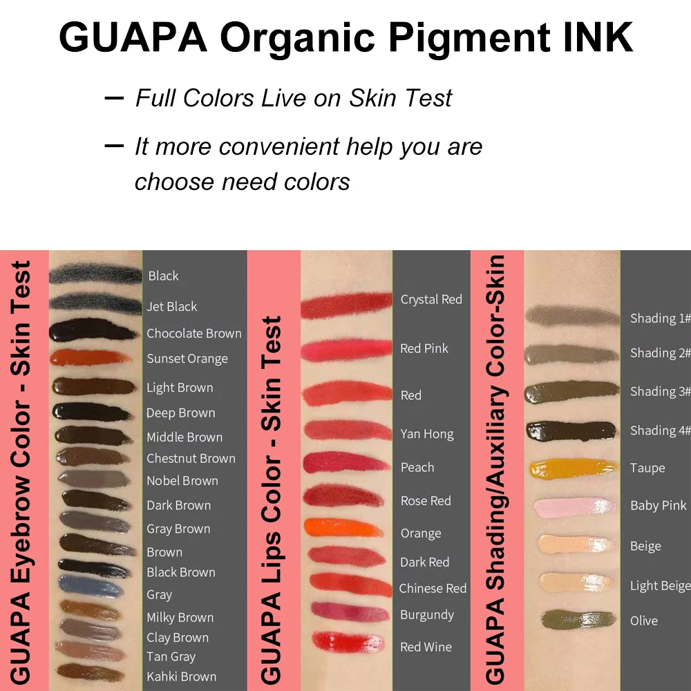 2 مللي/زجاجة ماكياج دائم آلة استخدام السائل Microblading الصباغ الطلاء الوشم الحبر الوشم العرض للحواجب كحل الشفاه