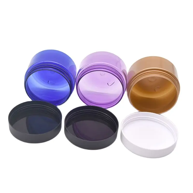 100g 120g 200g 250g 30pcs Gold Blue Purple Plastic Jar Empty Cosmetic Cream Tin Facial Cream Container Personal Care Cream Box