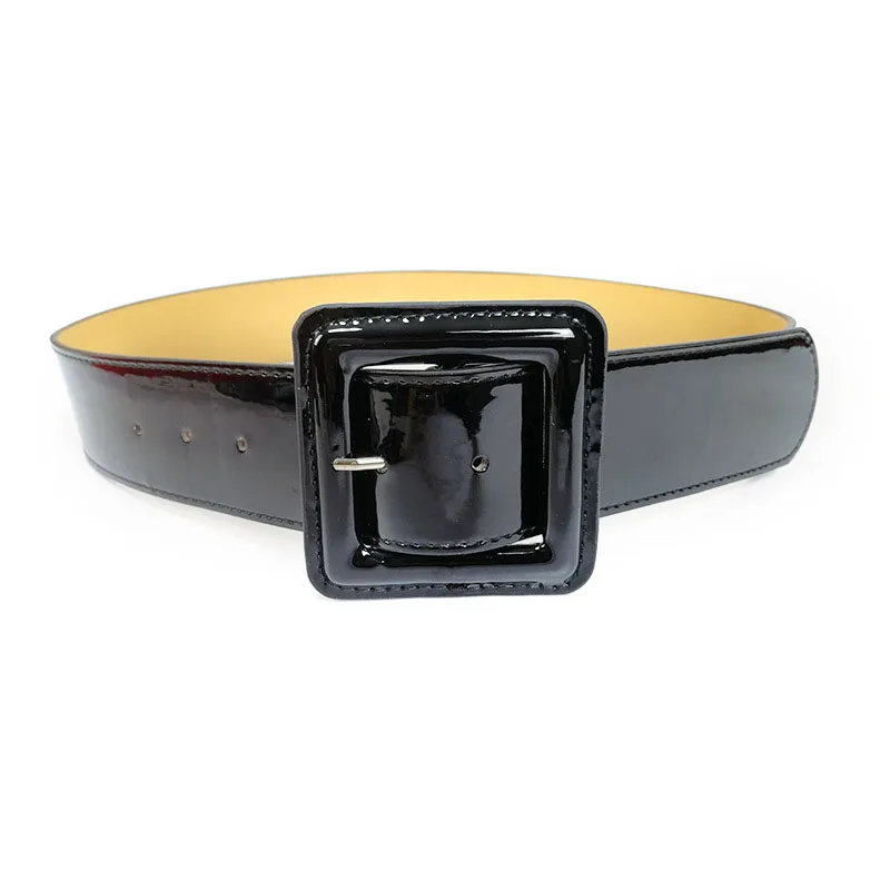 1 Pc Fashion Plus Size Belt Wide Big Shiny Patent Leather Belts For Women Red Waist Black Femme Taille Riem High Quality 2020