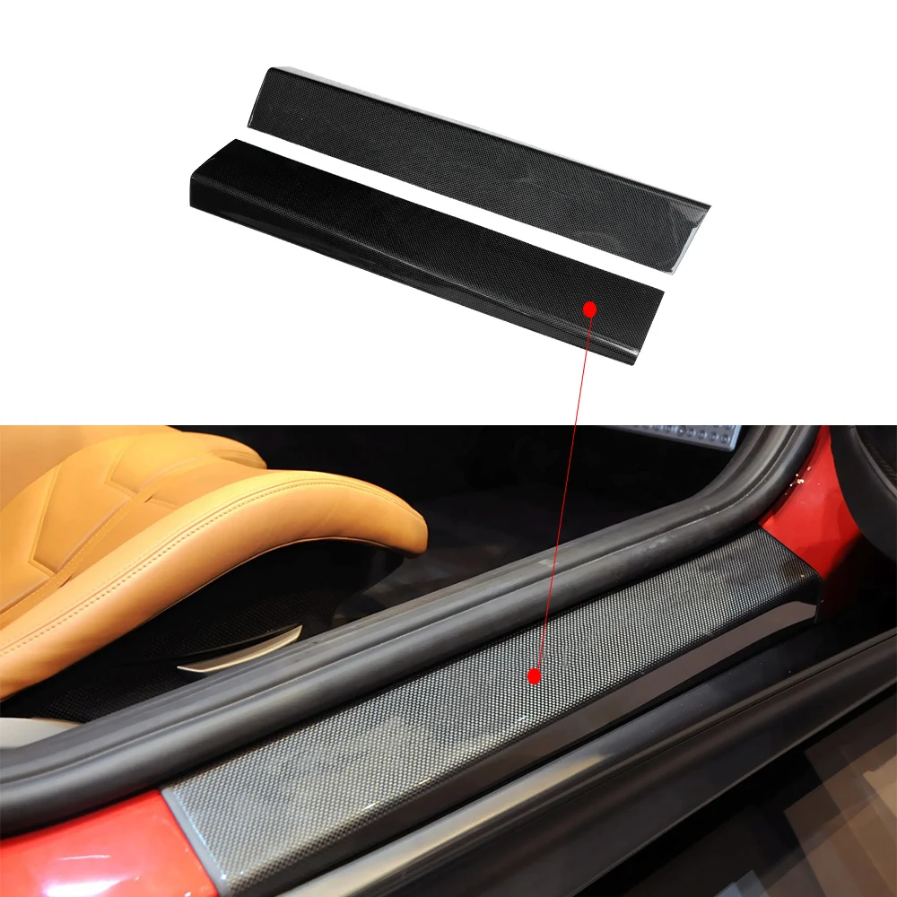 

100% Dry Carbon Fiber For Ferrari Door Pedals Sills OEM Style For Ferrari F12 Welcome Pedal Car Interior Decoration