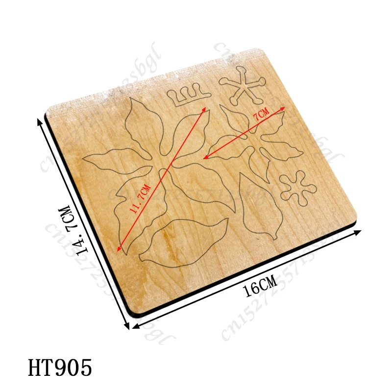 Wykrojniki do kwiatów-nowe wykrojniki i drewniane formy, HT905 odpowiednie do zwykłej maszyny do cięcia matryc dostępnych na rynku.