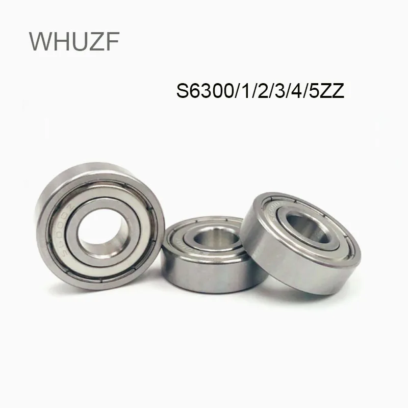 

WHUZF Free Shipping 2/5PCS Stainless Steel High Speed Deep Groove Ball Bearing ABEC-9 S6300ZZ S6301ZZ 6302ZZ 6303ZZ 6304ZZ 6305