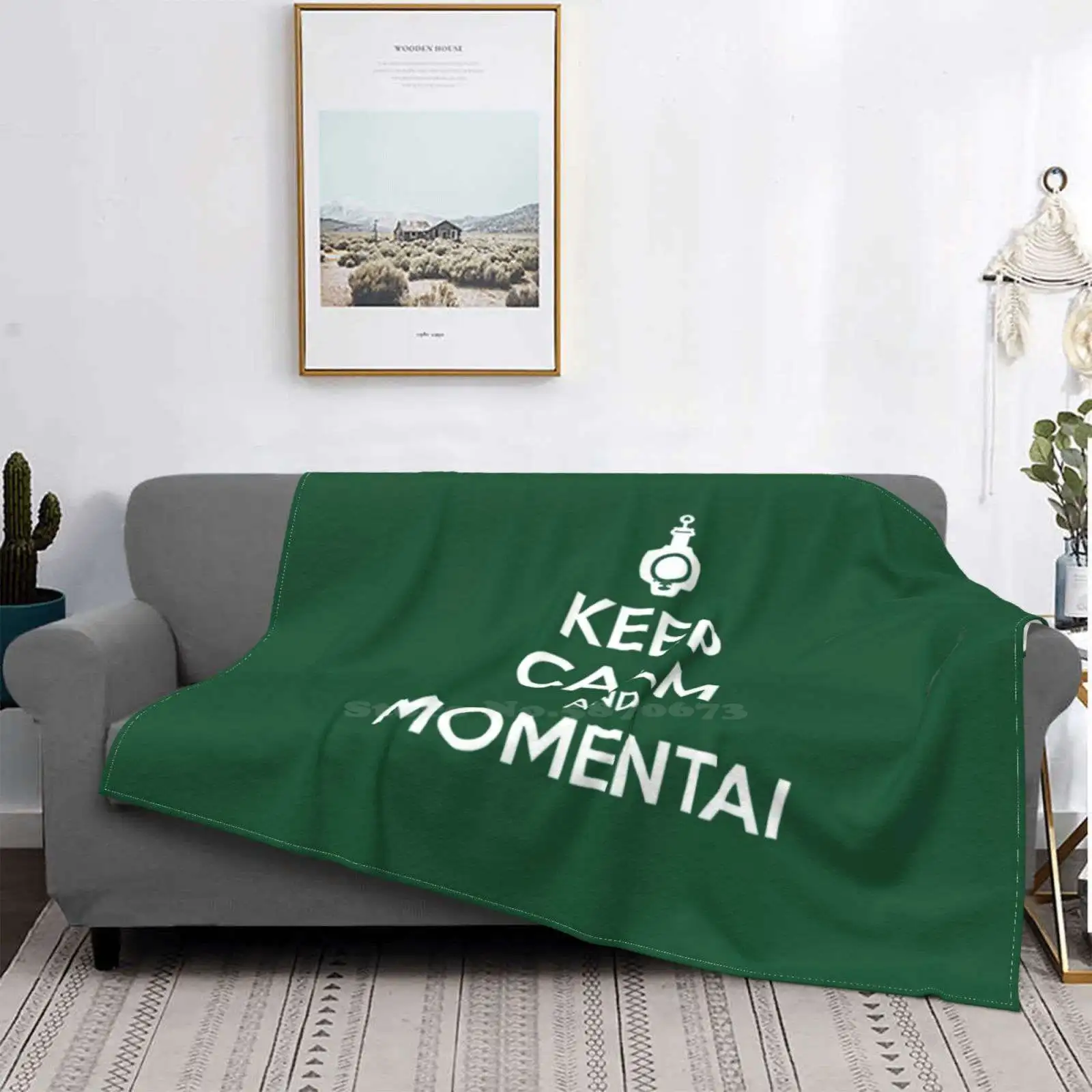 Keep Calm And Momentai Four Seasons Comfortable Warm Soft Throw Blanket Momentai Digimon Digimon Tamers Terriermon Jianliang