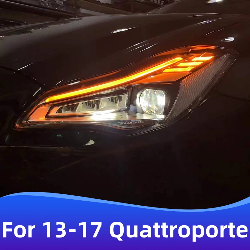 

Фасветильник головного света в сборе для Maserati Quattroporte 2013-2017, модифицированные и усовершенствованные светодиодные дневные ходовые огсветильник с новой матрицей, светильник головного света
