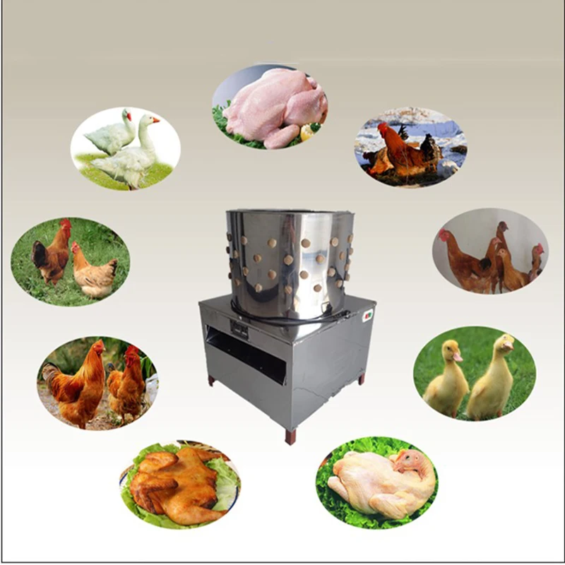 220V 1500W Farm Poultry Plucker Chicken Birds Depilator Doves Quail Hair Removal Machine Feather Plucking Machine