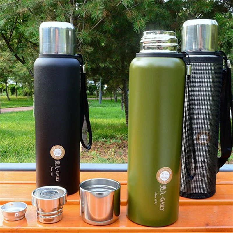 800ml Thermos Water Bottle Stainless Steel Insulated Vaccum Flask With Filter Cup Case For Thermal Coffee Mugs Outdoor Gift