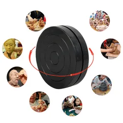 10cm Black Pottery Wheel Rotate Turntable 360 Rotation Rotary Plate Clay Pottery Sculpture Tool Clay Pottery Sculpture Turntable