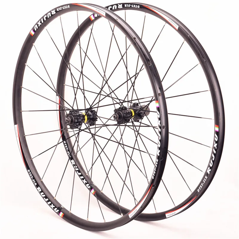 700C Road Bike Wheelset Aluminum Double-deck Wheels 25mm Depth Disc Brake 24 Holes QR 9mm F100mm R135mm