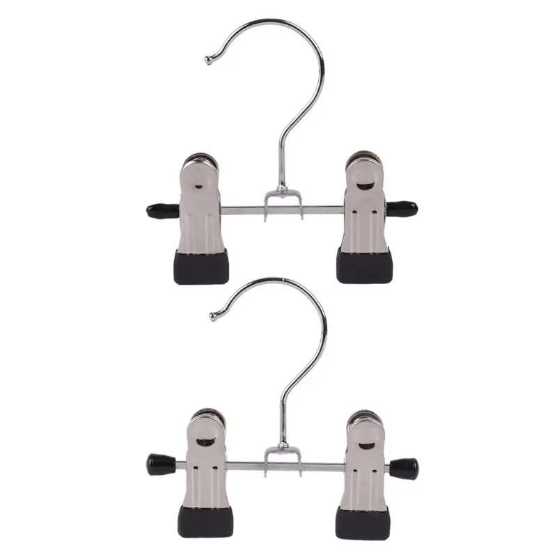 

6Pcs Adjustable Stainless Steel Shoe Rack Pants Folder Boot Hanger Holder Portable Travel laundry Hook Hanging Clothes Sock Clip